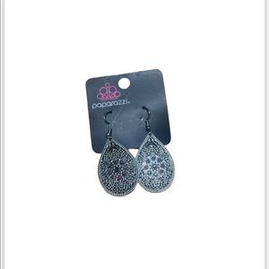 Pink jewel drop earrings